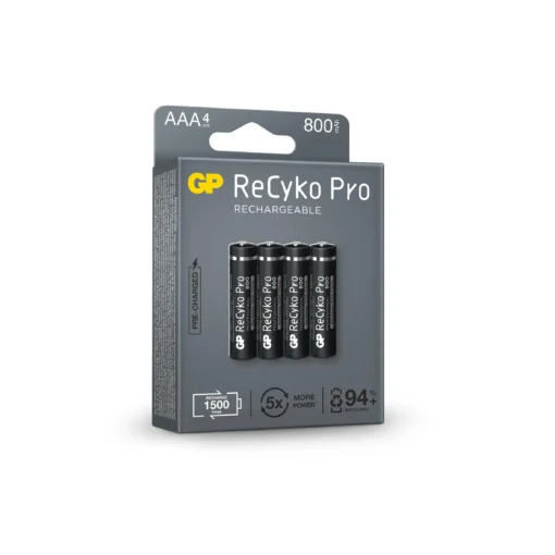 Акумулаторна Батерия GP R03 AAA 800mAh NiMH 85AAAHCB-EB4 RECYKO+ PRO до 1500 цикъла