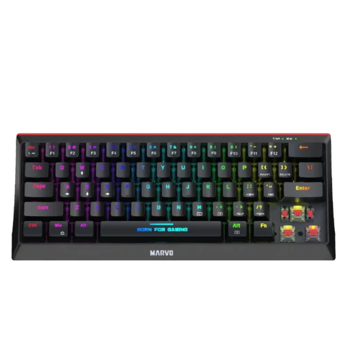 Marvo геймърска клавиатура Gaming Mechanical keyboard 61 keys TKL – KG962G – RED switches