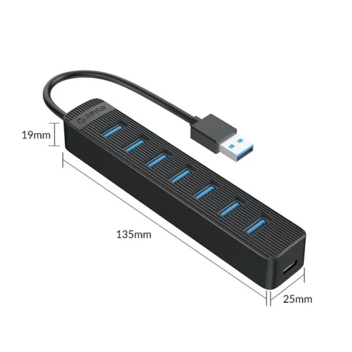 Orico хъб USB3.0 HUB 7 port – Type C input