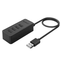 Orico хъб USB2.0 HUB 4 port - USB/Micro USB input Black - W5P-U2-030-BK-EP