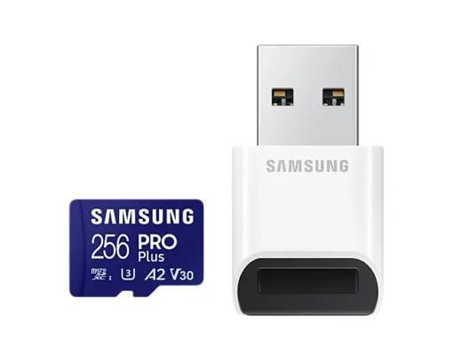 Карта памет Samsung PRO Plus microSDXC UHS-I 256GB Адаптер USB четец