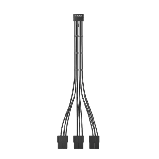 1stPlayer удължителен кабел Custom Sleeved Modding Cable Black – 3 x PCIe 8-pin to 12VHPWR –