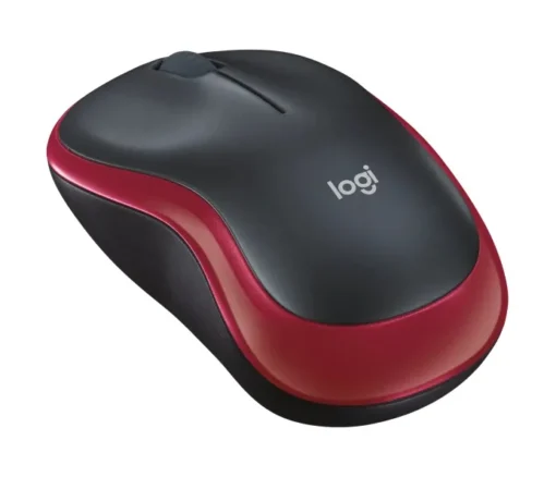 Безжична мишка Logitech M185 черно-червена 910-002240