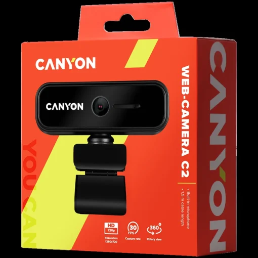 Уеб камера CANYON webcam C2 HD 720P Black