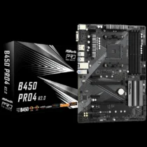 Дънна платка ASROCK Main Board Desktop B450 PRO4 (B450 AM4 4xDDR4 HDMI/DP/D-Sub 2 PCIe 3.0 x16 4 PCIe 2.0 x1 2xM.2 6 SAT