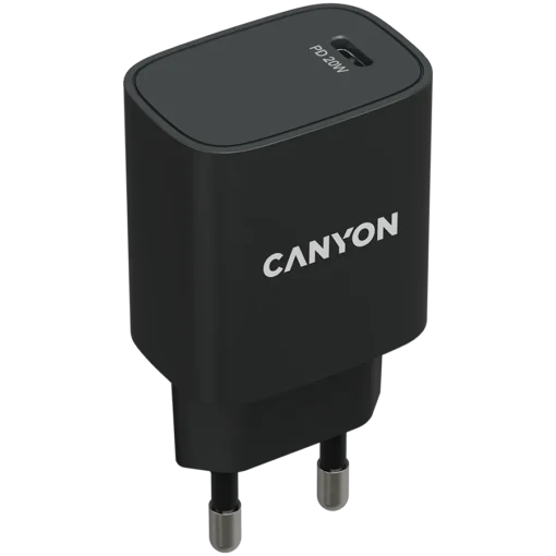 Зарядно за мобилен телефон CANYON charger H-20-02 PD 20W USB-C