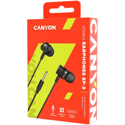 Слушалки CANYON Stereo earphones with microphone