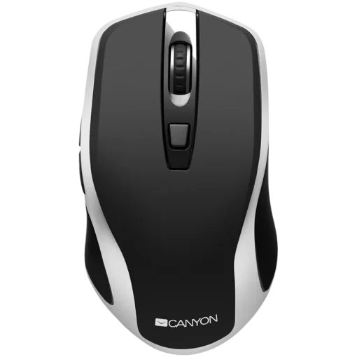 Безжична мишка CANYON mouse MW-19 EU Wireless Charge Black Silver