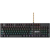 Геймърска клавиатура CANYON keyboard Deimos GK-4 Rainbow US Wired Black