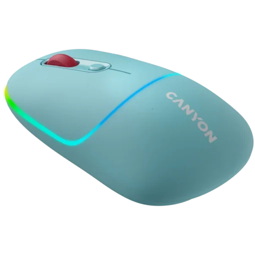 Безжична мишка CANYON mouse MW-22 Dual Band RGB Wireless Dark Cyan