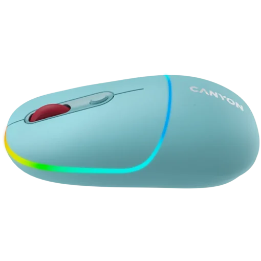 Безжична мишка CANYON mouse MW-22 Dual Band RGB Wireless Dark Cyan