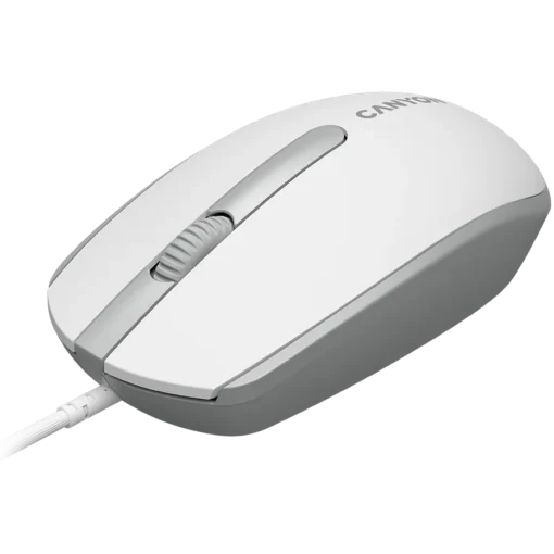 Мишка за компютър CANYON mouse M-10 Wired White Grey