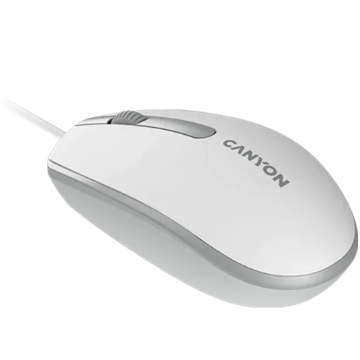 Мишка за компютър CANYON mouse M-10 Wired White Grey