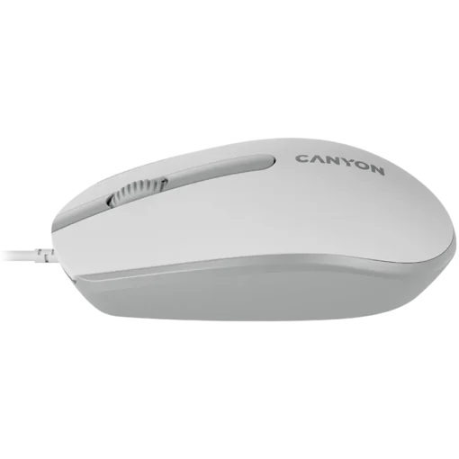 Мишка за компютър CANYON mouse M-10 Wired White Grey