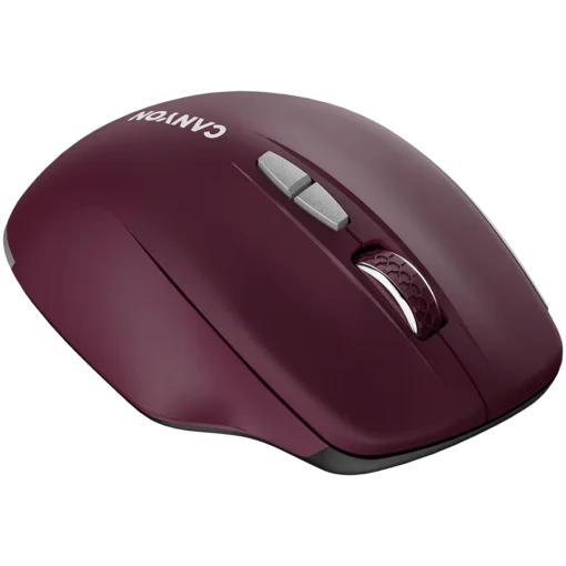 Безжична мишка CANYON mouse MW-21 BlueLED 7buttons Wireless Burgundy