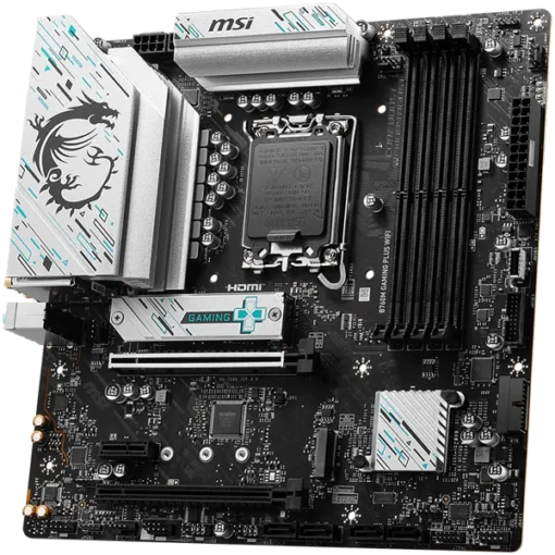 Дънна платка MSI Main Board Desktop B760M GAMING PLUS WIFI LGA 1700 4xDDR5 mATX Dual Channel DDR5 6800(OC)MHz 2x PCIe x1