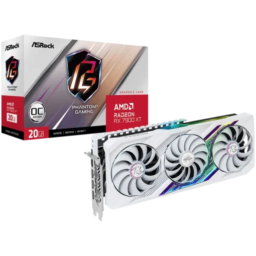 Видео карта ASROCK Video Card AMD Radeon RX 7900 XT PHANTOM GAMING WHITE 20GB OC