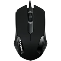 Мишка за компютър CANYON Optical wired mice 3 buttons DPI 1000 Black