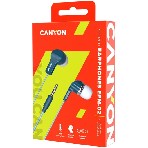 Слушалки CANYON Stereo Earphones with inline microphone