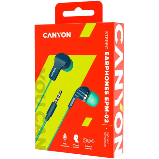 Слушалки CANYON Stereo Earphones with inline microphone