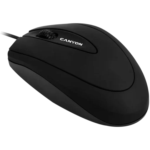 Мишка за компютър CANYON mouse CM-1 Wired Black