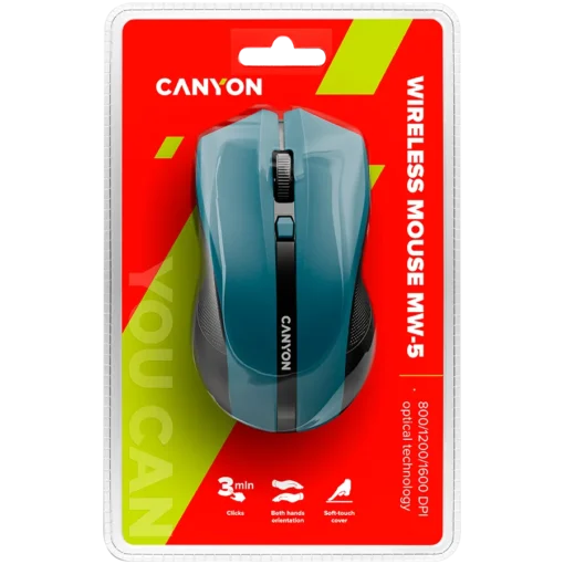 Безжична мишка CANYON mouse MW-5 Wireless Blue