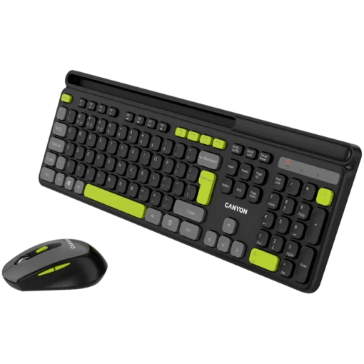 Клавиатура CANYON HSET-W5 EN Keyboard+Mouse AAA+AA Wireless Black