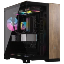 Кутия за компютър Corsair 6500X Tempered Glass Mid-Tower Black/Walnut Wood EAN: