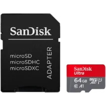 Карта памет SanDisk Ultra microSDXC 64GB + SD Adapter 140MB/s A1 Class 10 UHS-I EAN: