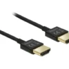 Кабел Delock  HDMI-A мъжко - HDMI-A мъжко Ethernet 4K 0.5 м Черен