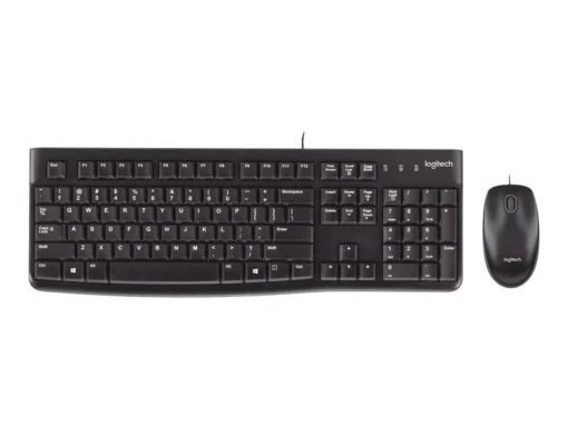 КОМПЛЕКТ МИШКА + КЛАВИАТУРА LOGITECH MK120 US БЕЗ БДС КИРИЛИЗАЦИЯ (WITHOUT BDS Cyrillic) - Black - P№