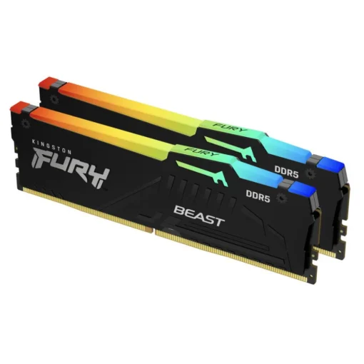 Памет за компютър Kingston FURY Beast Black RGB 32GB(2x16GB) DDR5 6000MHz