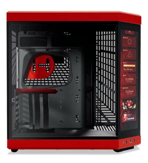 Кутия за компютър HYTE Y70 Tempered Glass Black/Red