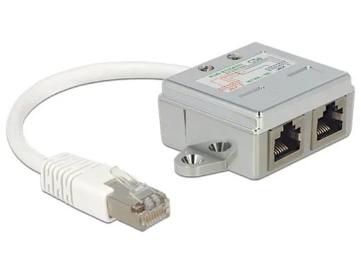 Адаптер DeLock Port Doubler 1 x RJ45 plug - 2 x RJ45 jack (2 x Ethernet)