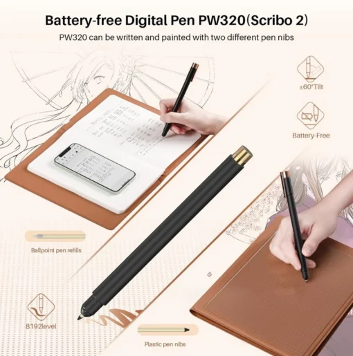 Цифрова писалка за таблет HUION Scribo PW320