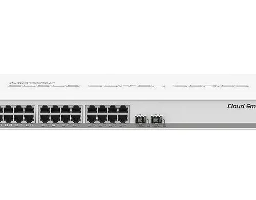 Суич MikroTik 326-24G-2S+RM 24 x Gigabit Ethernet ports 10/100/1000Mbps 2x SFP+ cages монтаж в