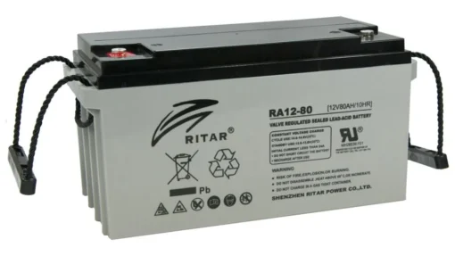 Оловна батерия RITAR (RA12-80) AGM 12V 80 Ah 350/ 167/ 182 mm Терминал