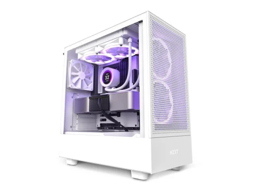 Кутия за компютър NZXT H5 Flow Matte White Mid-Tower