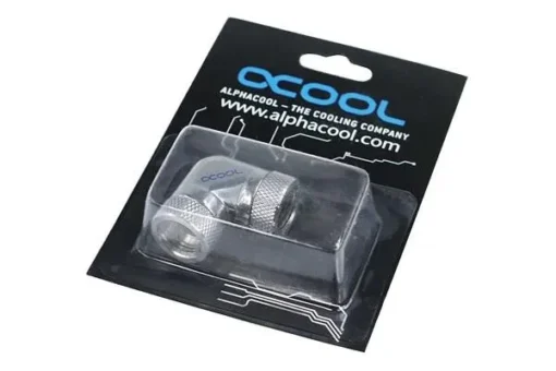 Адаптер Alphacool HF, L-конектор 90°, G1/4 - G1/4, Вътрешна резба, Сребрист - Image 2