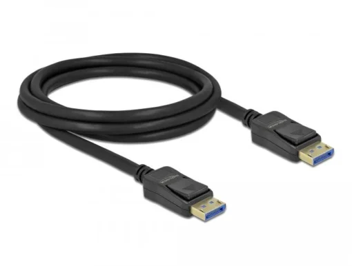 Кабел Delock DisplayPort 2.0 мъжко - DisplayPort мъжко 2.0м 10K Черен