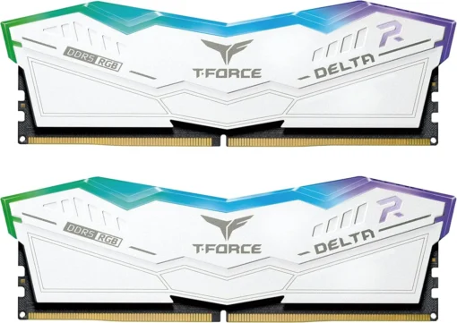 Памет за компютър Team Group T-Force Delta RGB White DDR5 32GB (2x16GB) 6000MHz CL38