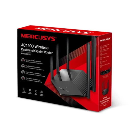 Безжичен 2-лентов Gigabit рутер Mercusys MR50G AC1900