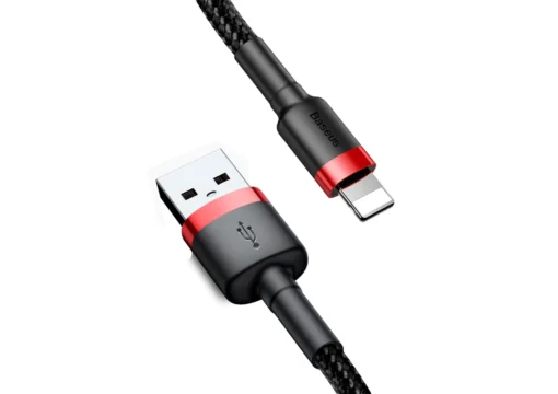 Кабел Baseus Cafule USB-А към Lightning1.5A 2м CALKLF-C19 - черен/червен