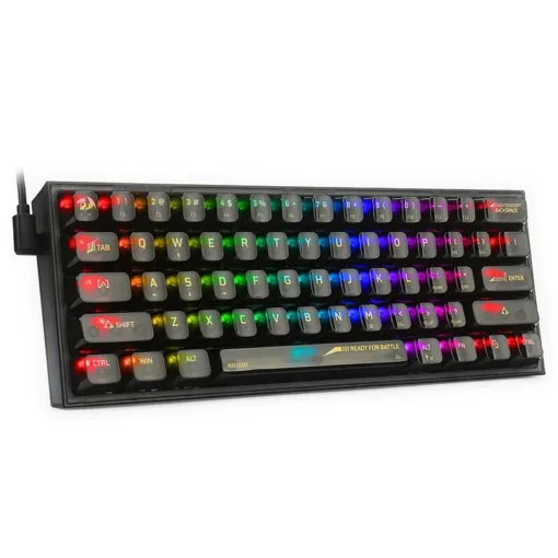 RGB Механична геймърска клавиатура Redragon Fizz K617CTB-RGB с transparent