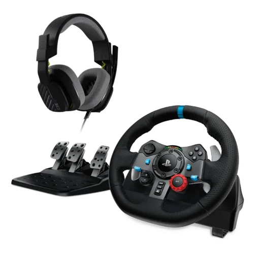 Волан Logitech Driving Force G29 PS3/PS4/PS5/PC в комплект с геймърски слушалки Astro