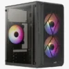 AeroCool кутия Case mATX - CS-107-A-BK-v2 - 3 fans included