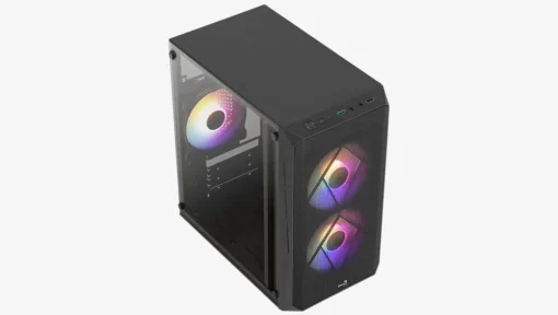 AeroCool кутия Case mATX – CS-107-A-BK-v2 – 3 fans included