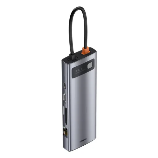 USB хъб Baseus Type-C 9 в 1 с USB Type-C PD/3x USB 3.2 Gen 1/RJ45 1 Gbps/VGA FHD 60 Hz/HDMI 4k 30