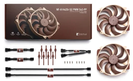 Noctua комплект вентилатори FAN SET 2 x Fan 140mm – NF-A14x25r G2 PWM