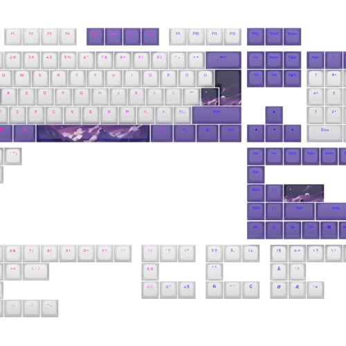 Капачки за механична клавиатура Dark Project - Violet Horizons PBT - ANSI